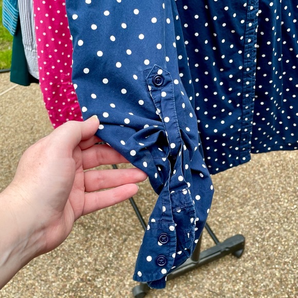 Navy blouse with polka dots - Picture 3 of 3